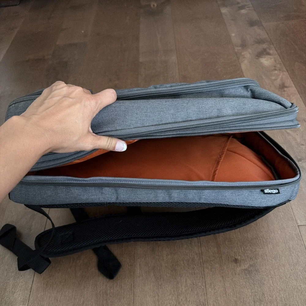 eBags EB2146-16 Professional Slim Laptop Backpack Gray Orange Used